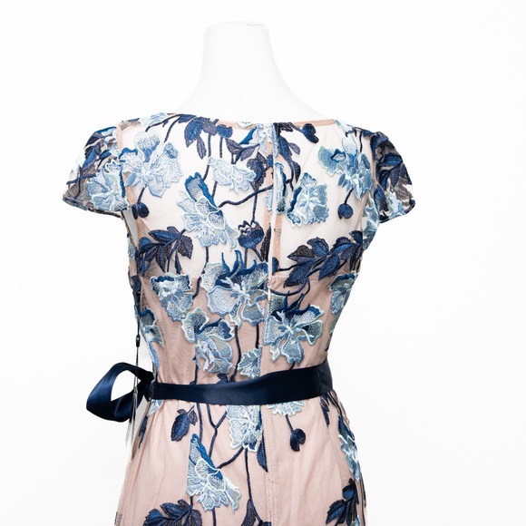 Adrianna Papell Embroidered Floral Sheath Dress - Picture 10 of 12